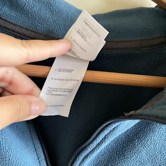 The North Face TKA 100 Micro 1/4 Zip Fleece Pullover Mens Size XL Blue Top A436‎ - Picture 4 of 8